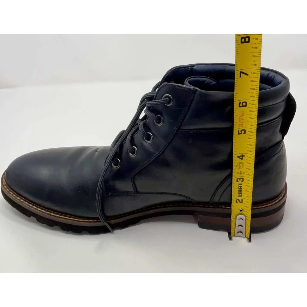 Florsheim Renegade Leather Chukka Boots Men's 10.5 Black Lace Up Lug Sole
